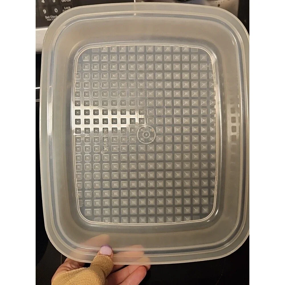 Vintage Tupperware Mint Green Season & Serve Marinade Dish W Lid 1295-7 & 1294-1
